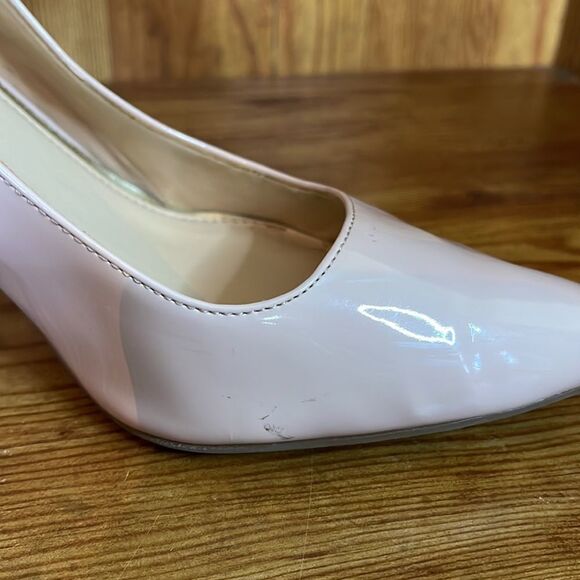 JESSICA SIMPSON Pink Patent Leather Heels size 7.5 JP-LAENIE Pointy toe - Picture 5 of 11